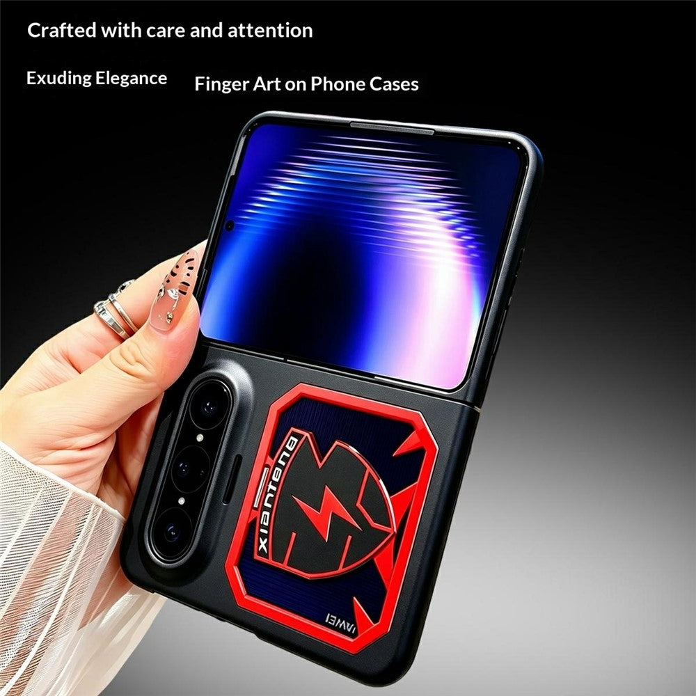 For Huawei Pura X Max Case Aluminum Alloy + PC Foldable Phone Cover with Openwork Cooling Kickstand
