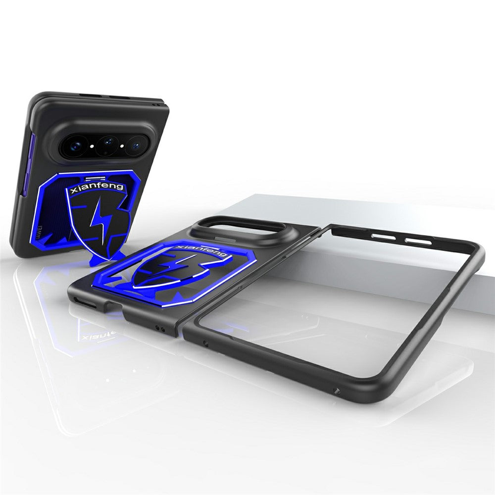 For Huawei Pura X Max Case Aluminum Alloy + PC Foldable Phone Cover with Openwork Cooling Kickstand