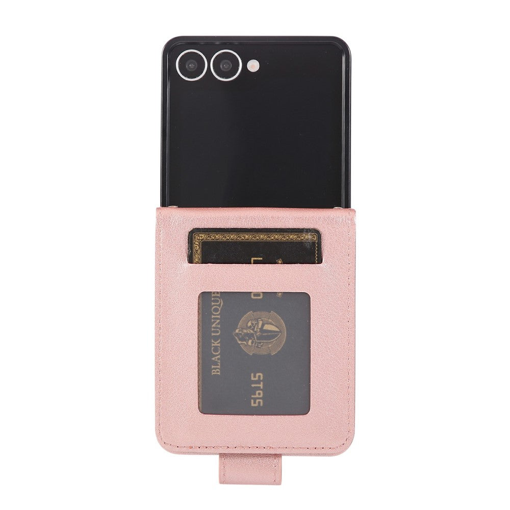 Til Samsung Galaxy Z Flip8 Etui Magnetisk Lås PU Læder Telefoncover med Kortlomme