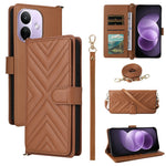 For Xiaomi Redmi Note 17 Pro 5G Leather Case Stand Wallet Phone Cover with Shoulder / Wrist Strap