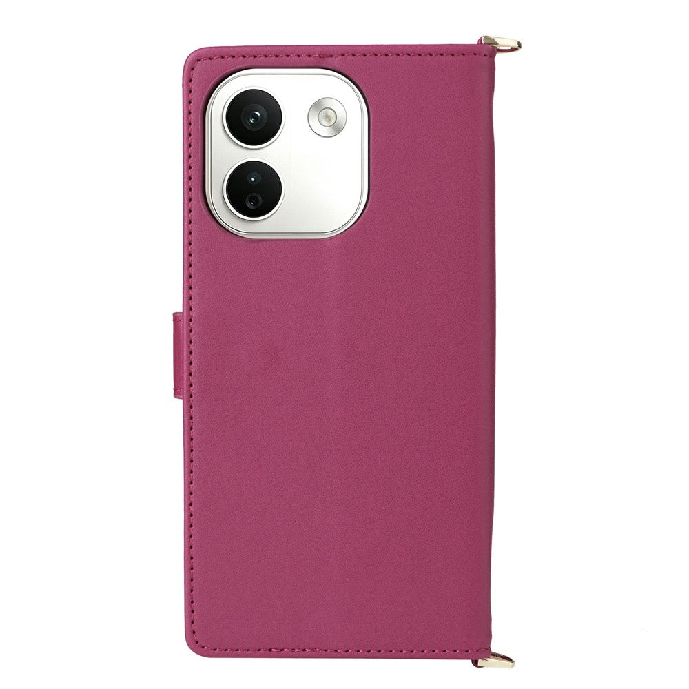 For Xiaomi Redmi Note 17 Pro+ 5G / Note 17 Pro Max 5G Leather Case Stand Wallet Phone Cover with Shoulder / Wrist Strap