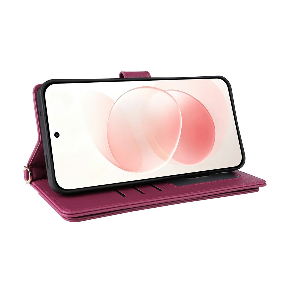 Xiaomi Redmi Note 17 Pro+ 5G / Note 17 Pro Max 5G / Poco X8 Power 5G Läderfodral Stativ Plånbok mobilfodral med Axel-/Handledsrem