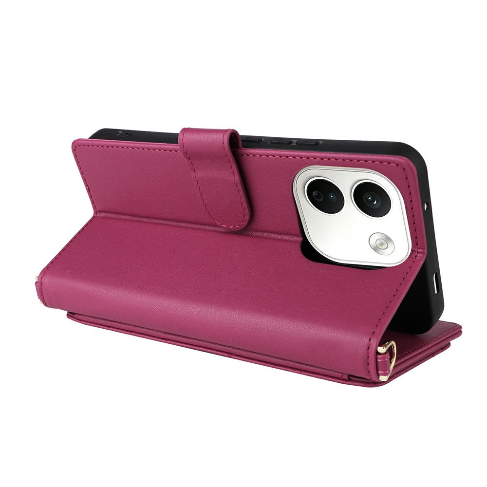 For Xiaomi Redmi Note 17 Pro+ 5G / Note 17 Pro Max 5G Leather Case Stand Wallet Phone Cover with Shoulder / Wrist Strap