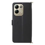 For Xiaomi Redmi 17 4G / 5G Leather Case Stand Wallet Phone Cover with Shoulder / Wrist Strap