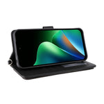 For Xiaomi Redmi 17 4G / 5G Leather Case Stand Wallet Phone Cover with Shoulder / Wrist Strap