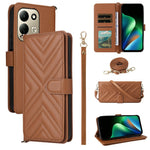 For Xiaomi Redmi 17 4G / 5G Leather Case Stand Wallet Phone Cover with Shoulder / Wrist Strap