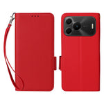 Huawei Nova 16 SE 5G-skal, Litchi Texture, plånboksläder, mobilskal med handledsrem