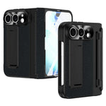 Til iPhone Fold Cover Hængselbeskyttelse Læder + PC Stødsikkert Cover med Skærmbeskytter