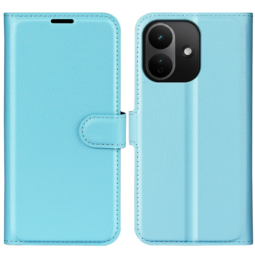 Xiaomi Redmi Note 17 Pro 5G-skal med plånboksfodral, litchitexturerat stötsäkert läderfodral