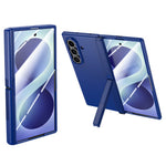 Til Samsung Galaxy Z Fold8 Ultra Cover med HD Skærmbeskytter Hængsel Støttefod Hud-Tekstureret PC Telefoncover