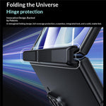 Til Samsung Galaxy Z Fold8 Ultra Cover med Anti-Spion Skærmbeskytter Hængsel Støttefod Hudtekstureret PC Telefoncover