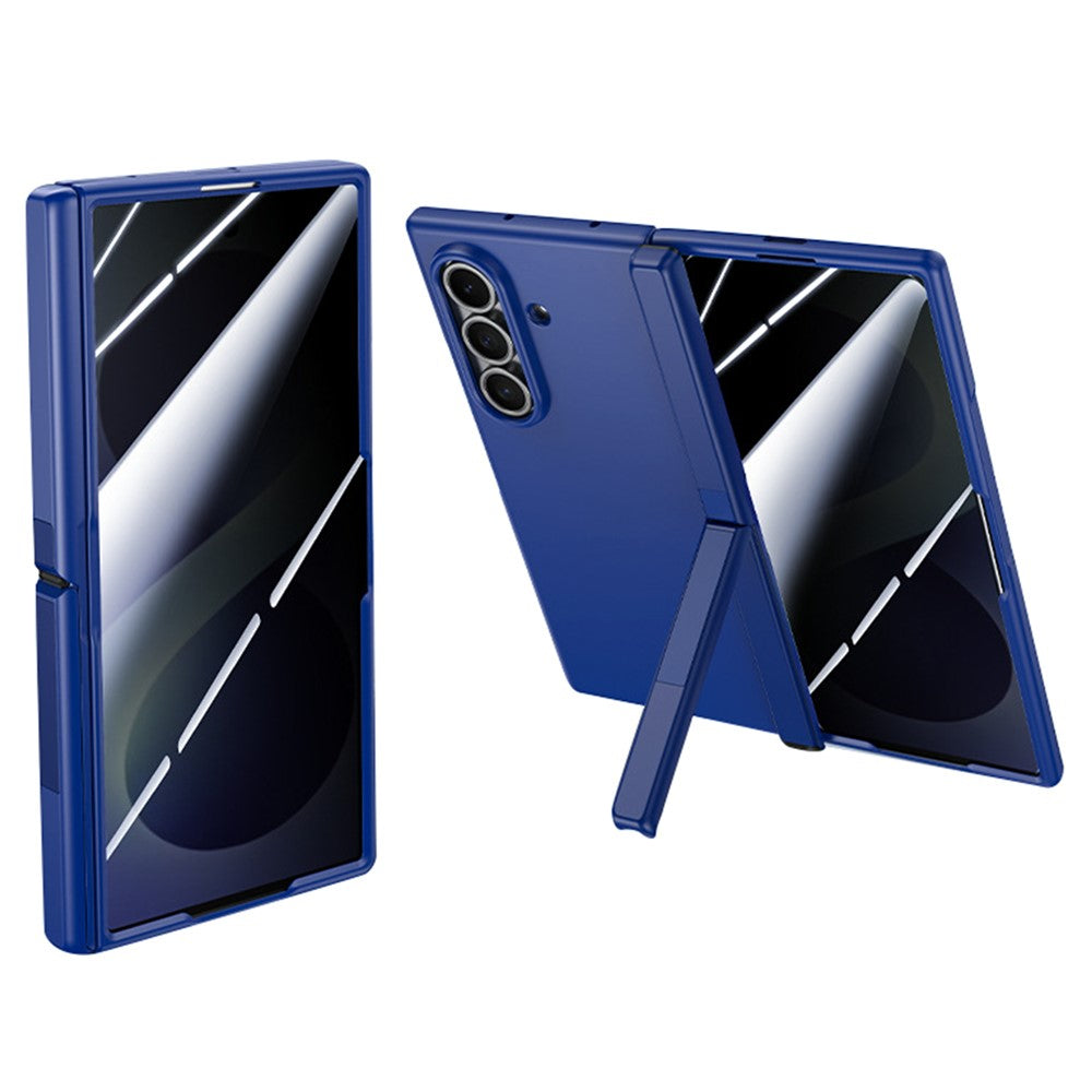 Til Samsung Galaxy Z Fold8 Ultra Cover med Anti-Spion Skærmbeskytter Hængsel Støttefod Hudtekstureret PC Telefoncover