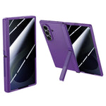 Til Samsung Galaxy Z Fold8 Ultra Cover med Anti-Spion Skærmbeskytter Hængsel Støttefod Hudtekstureret PC Telefoncover
