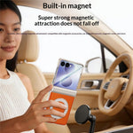 For Samsung Galaxy Z Flip8 Case with Anti-Spy Screen Protector Magnetic Rotating Kickstand Tech Fabric + PC Phone Cover