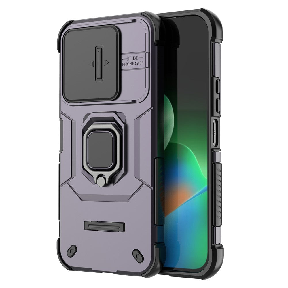 For Xiaomi Redmi 17 4G  /  17 5G Case PC + TPU Kickstand Phone Protector with Lens Cover