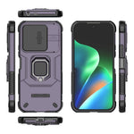 For Xiaomi Redmi 17 4G  /  17 5G Case PC + TPU Kickstand Phone Protector with Lens Cover