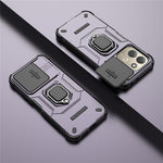 For Xiaomi Redmi 17 4G  /  17 5G Case PC + TPU Kickstand Phone Protector with Lens Cover