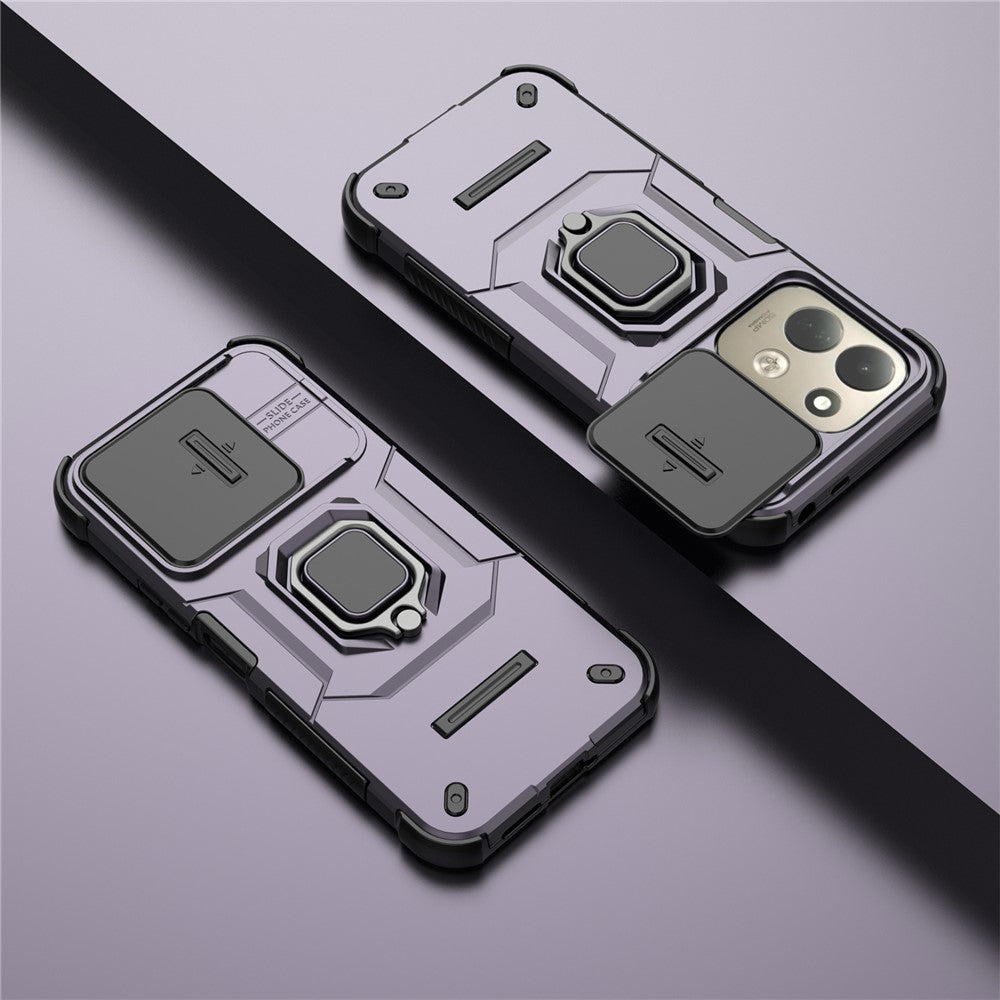 For Xiaomi Redmi 17 4G  /  17 5G Case PC + TPU Kickstand Phone Protector with Lens Cover