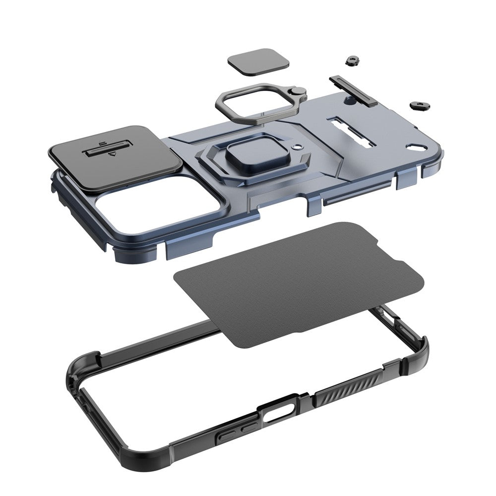 For Xiaomi Redmi 17 4G  /  17 5G Case PC + TPU Kickstand Phone Protector with Lens Cover