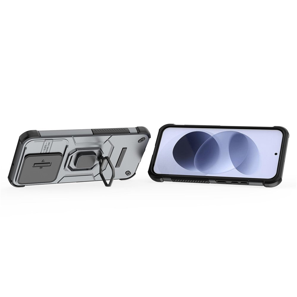 For Xiaomi Redmi Note 17 4G (Global) / Note 17 5G (Global) / Note 17 (India / China) 5G  Case PC + TPU Kickstand Phone Protector with Lens Cover