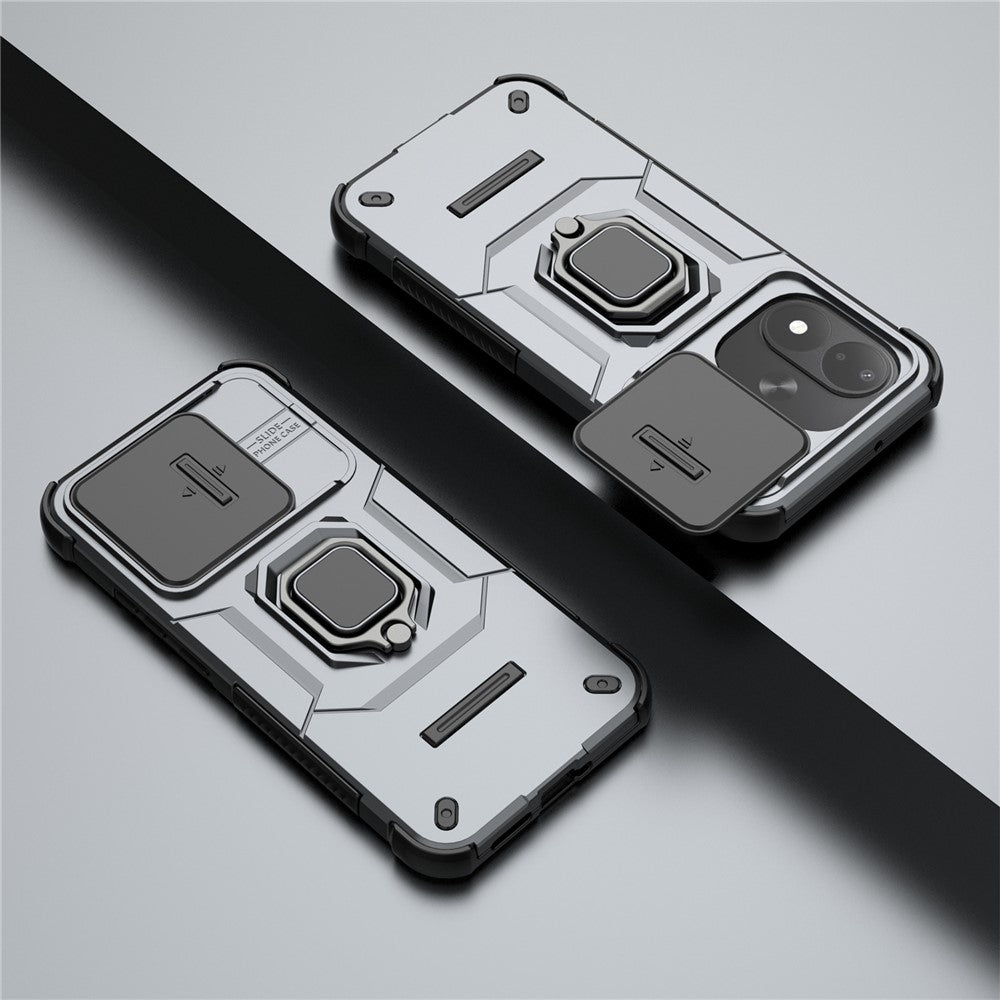 For Xiaomi Redmi Note 17 4G (Global) / Note 17 5G (Global) / Note 17 (India / China) 5G  Case PC + TPU Kickstand Phone Protector with Lens Cover