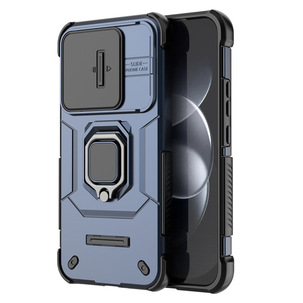 For Xiaomi Redmi Note 17 Pro 5G Case PC + TPU Kickstand Phone Protector with Lens Cover