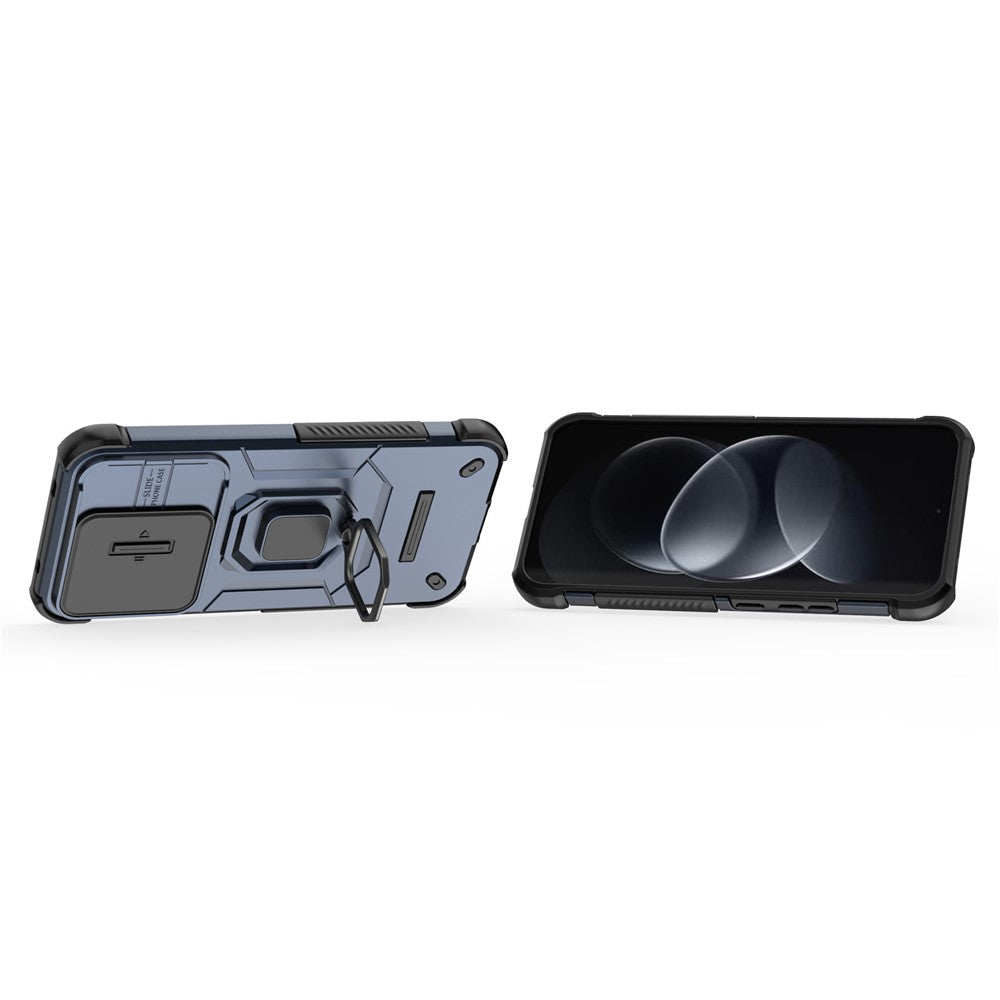 For Xiaomi Redmi Note 17 Pro 5G Case PC + TPU Kickstand Phone Protector with Lens Cover
