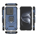 For Xiaomi Redmi Note 17 Pro 5G Case PC + TPU Kickstand Phone Protector with Lens Cover