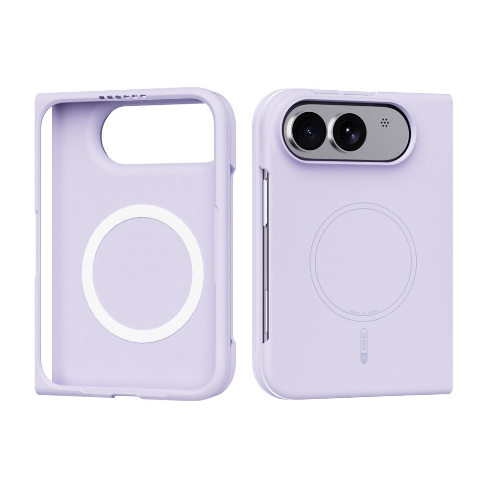 ABEEL Magnetic Case for iPhone Fold Skin Touch Liquid Silicone Phone Back Cover