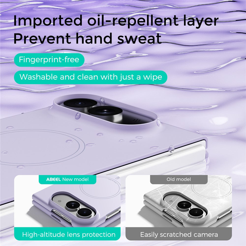 ABEEL Magnetic Case for iPhone Fold Skin Touch Liquid Silicone Phone Back Cover