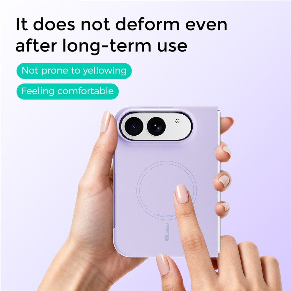 ABEEL Magnetic Case for iPhone Fold Skin Touch Liquid Silicone Phone Back Cover