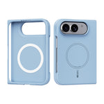 ABEEL Magnetic Case for iPhone Fold Skin Touch Liquid Silicone Phone Back Cover