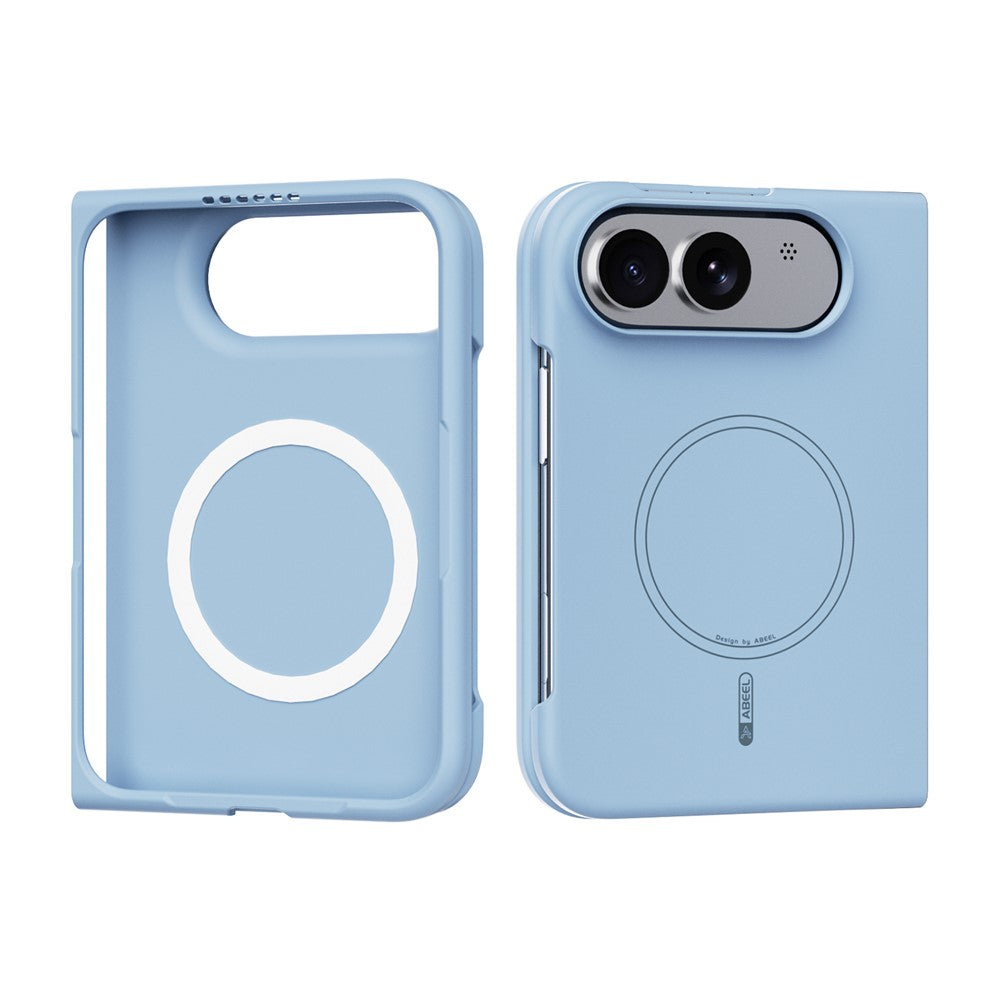 ABEEL Magnetic Case for iPhone Fold Skin Touch Liquid Silicone Phone Back Cover