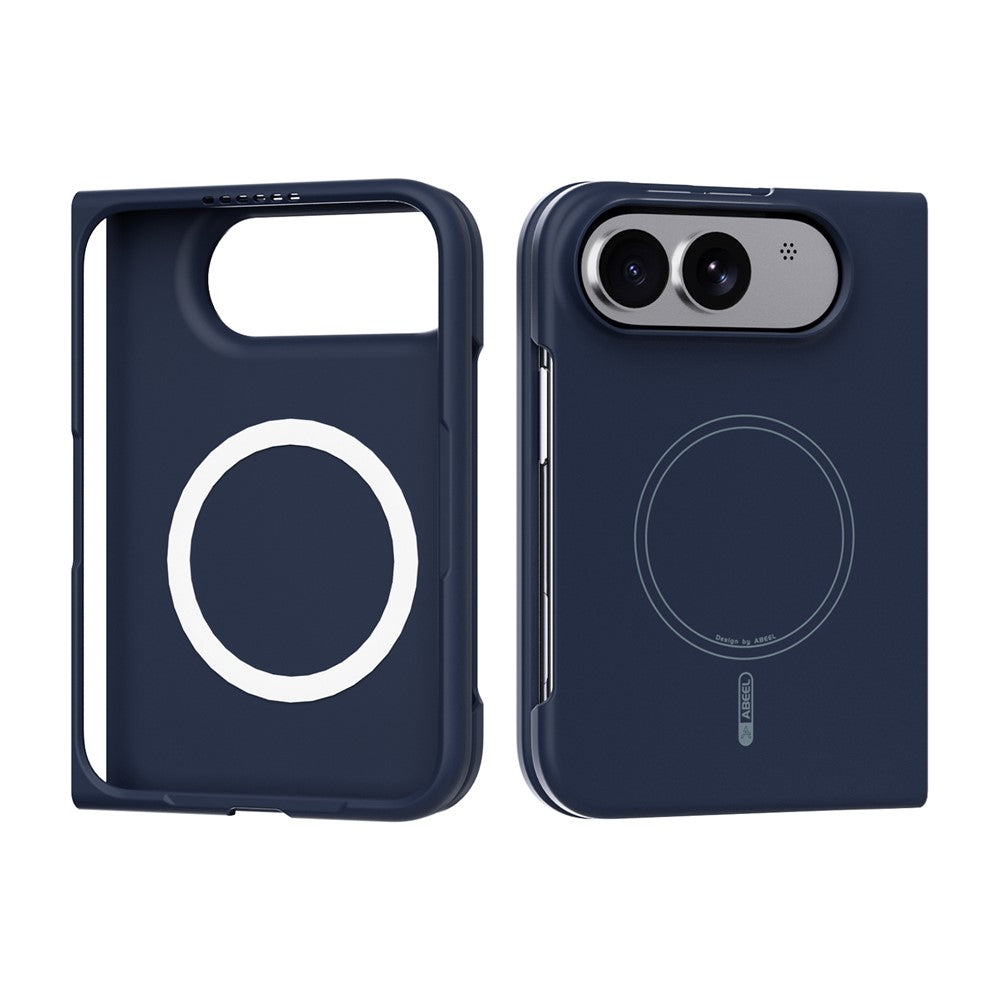 ABEEL Magnetic Case for iPhone Fold Skin Touch Liquid Silicone Phone Back Cover