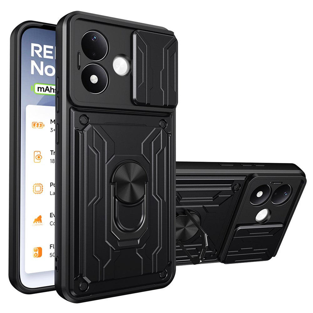 For Xiaomi Redmi Note 17 4G (Global) / Note 17 5G (Global) / Note 17 (India / China) 5G  Case PC + TPU Kickstand Phone Back Cover with Camera Slider
