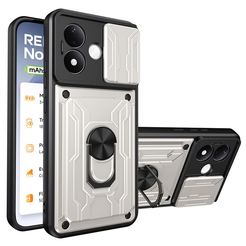 For Xiaomi Redmi Note 17 4G (Global) / Note 17 5G (Global) / Note 17 (India / China) 5G  Case PC + TPU Kickstand Phone Back Cover with Camera Slider