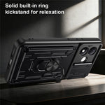 For Xiaomi Redmi Note 17 4G (Global) / Note 17 5G (Global) / Note 17 (India / China) 5G  Case PC + TPU Kickstand Phone Back Cover with Camera Slider