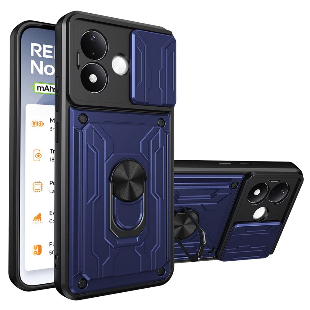 For Xiaomi Redmi Note 17 4G (Global) / Note 17 5G (Global) / Note 17 (India / China) 5G  Case PC + TPU Kickstand Phone Back Cover with Camera Slider