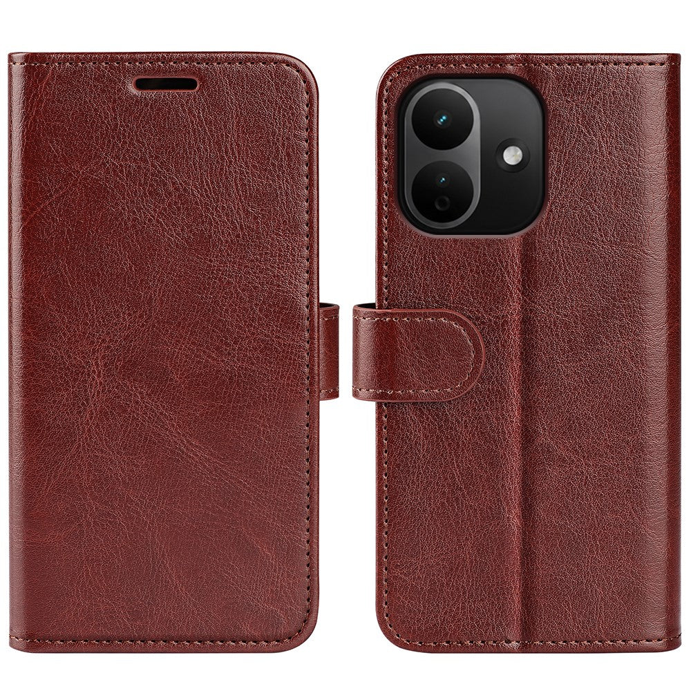 For Xiaomi Redmi Note 17 Pro 5G Case Crazy Horse Texture Stand Leather Phone Cover