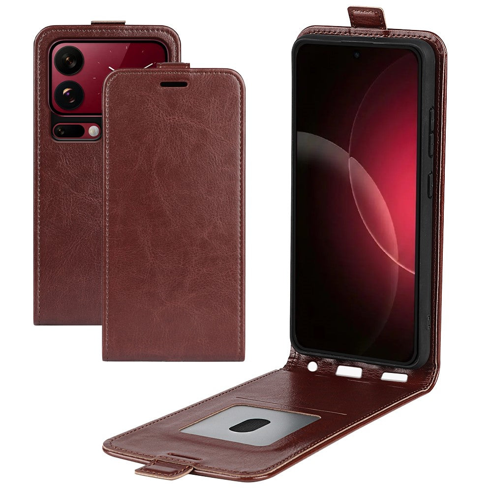 For Xiaomi 18 Pro Case with Card Slots Vertical Flip Leather Phone Cover