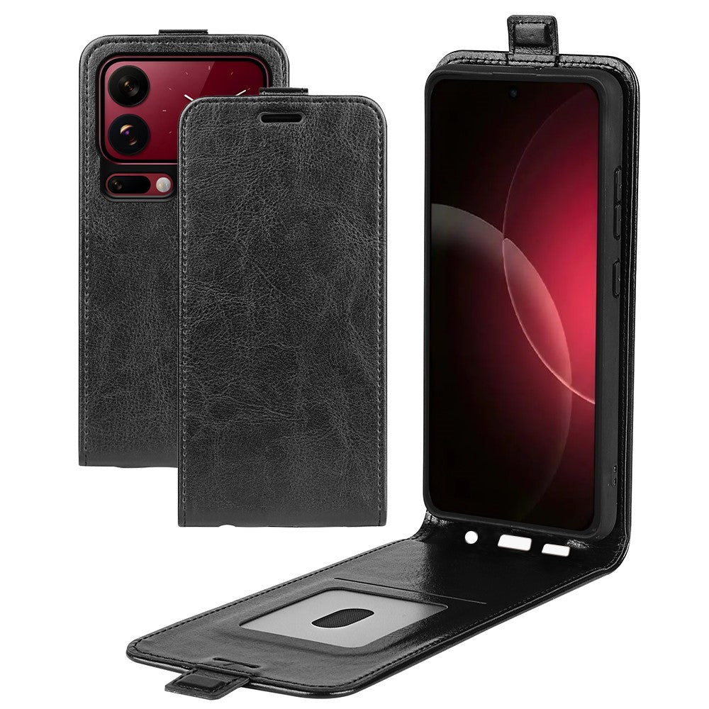 For Xiaomi 18 Pro Max Case with Card Slots Vertical Flip Leather Phone Cover