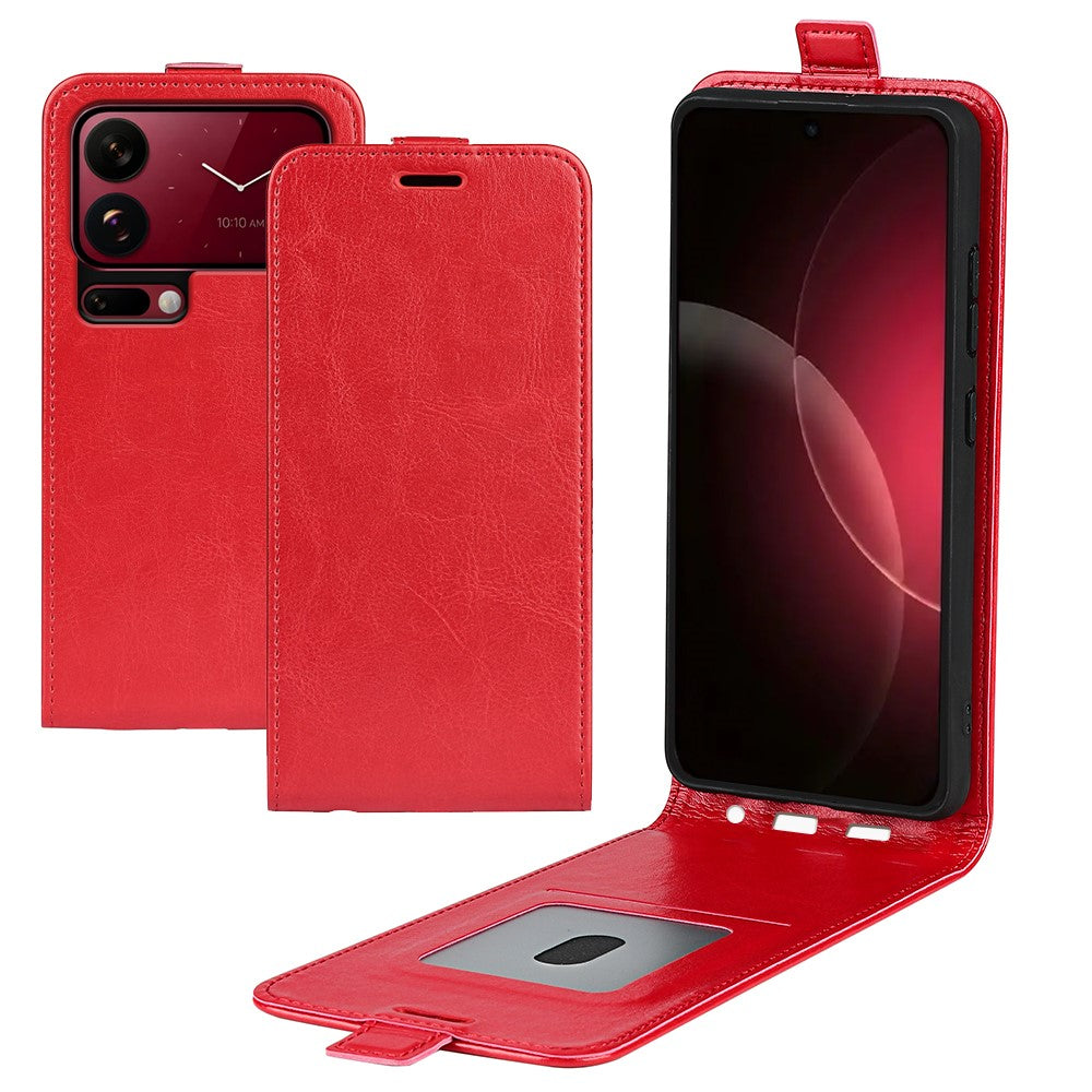 For Xiaomi 18 Pro Max Case with Card Slots Vertical Flip Leather Phone Cover