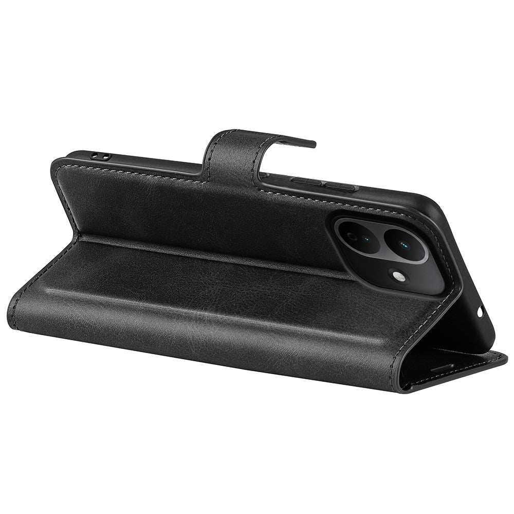 For Xiaomi Redmi Note 17 Pro 5G Stand Case Anti-Scratch Calf Texture Leather Phone Cover
