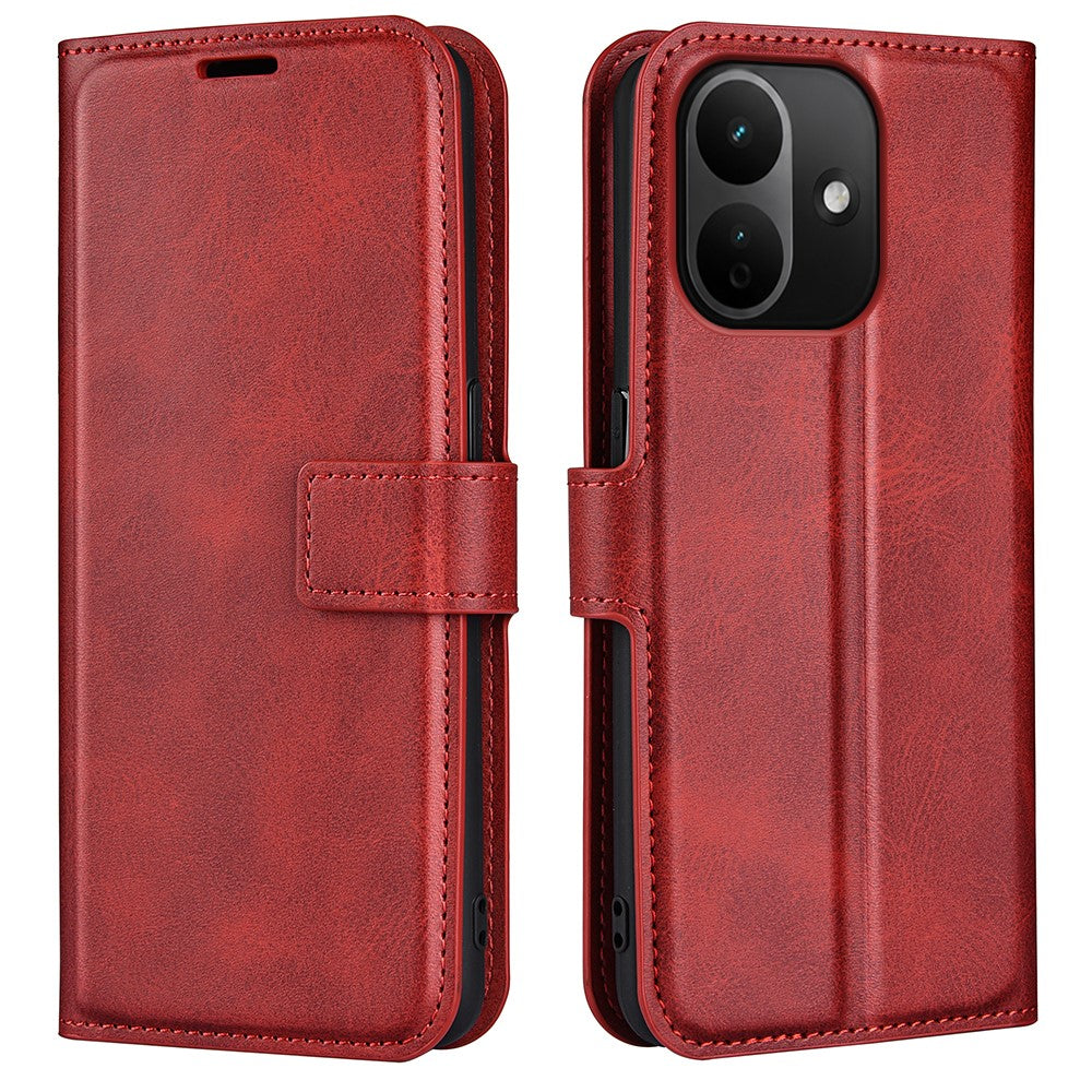 For Xiaomi Redmi Note 17 Pro 5G Stand Case Anti-Scratch Calf Texture Leather Phone Cover