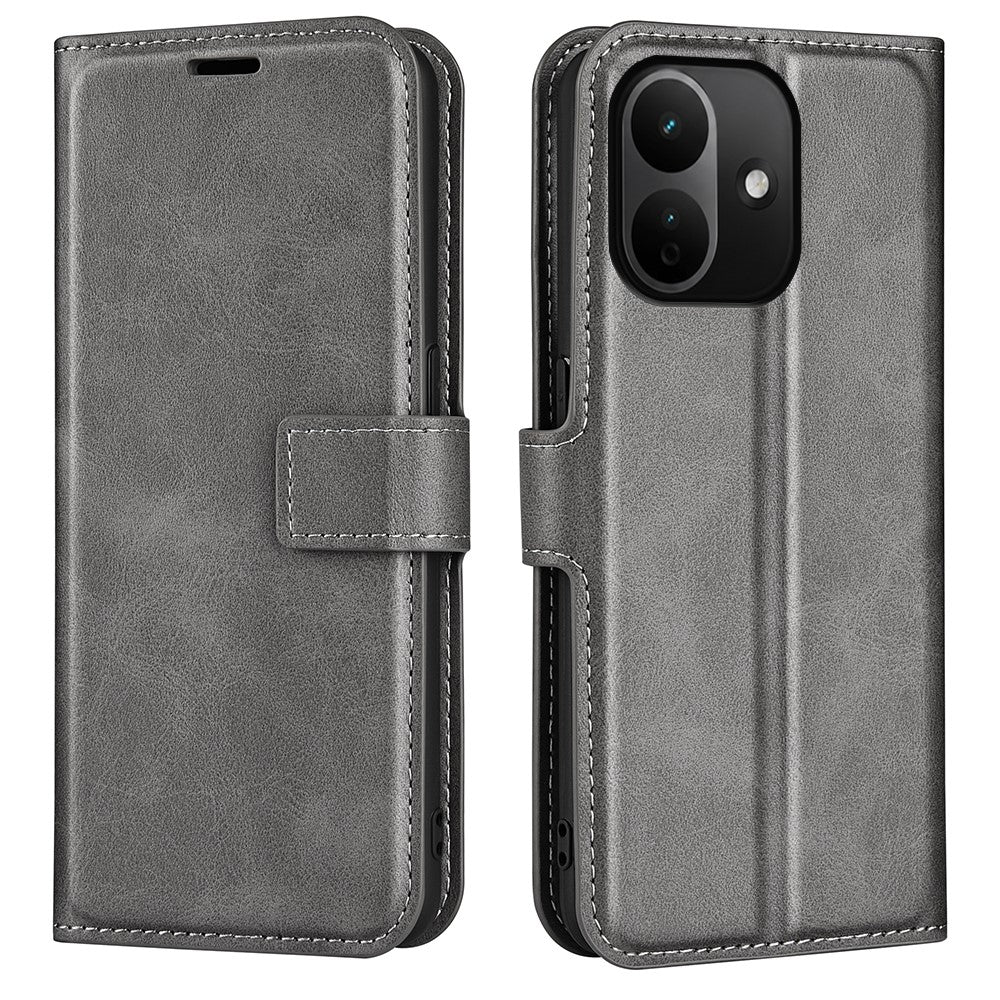 For Xiaomi Redmi Note 17 Pro 5G Stand Case Anti-Scratch Calf Texture Leather Phone Cover