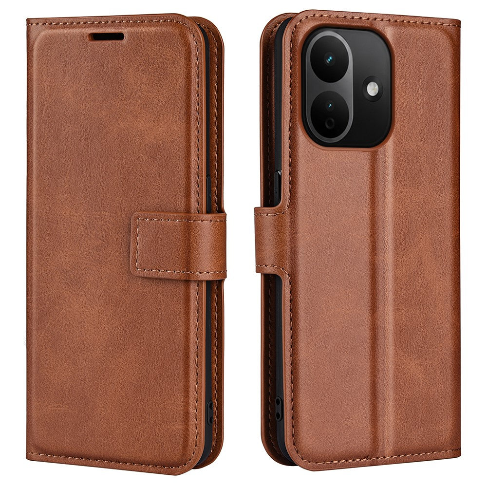 For Xiaomi Redmi Note 17 Pro 5G Stand Case Anti-Scratch Calf Texture Leather Phone Cover