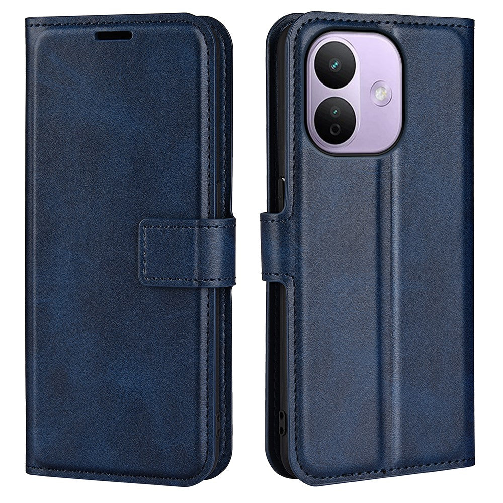 For Xiaomi Redmi Note 17 Pro 5G Stand Case Anti-Scratch Calf Texture Leather Phone Cover