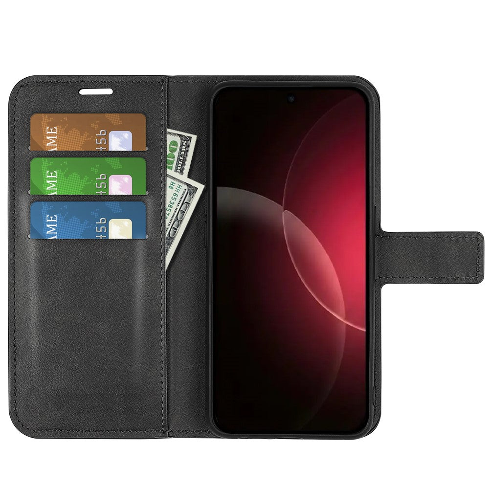 For Xiaomi 18 Pro Max Stand Case Anti-Scratch Calf Texture Leather Phone Cover