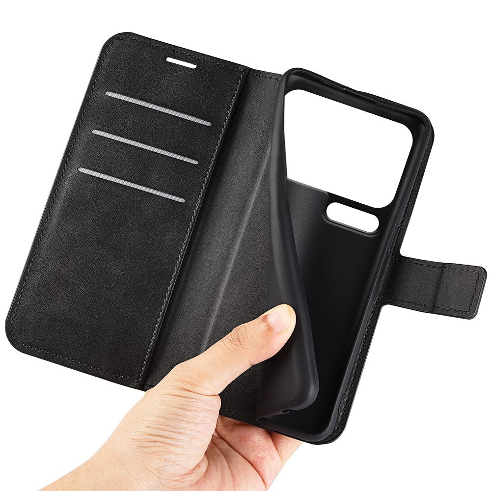 For Xiaomi 18 Pro Max Stand Case Anti-Scratch Calf Texture Leather Phone Cover