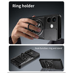 Magnetic Case For Xiaomi Redmi Note 17 4G (Global) / Note 17 5G (Global) / Note 17 (India / China) 5G  Ring Holder Foldable Kickstand TPU PC Phone Cover with Camera Lens Slider